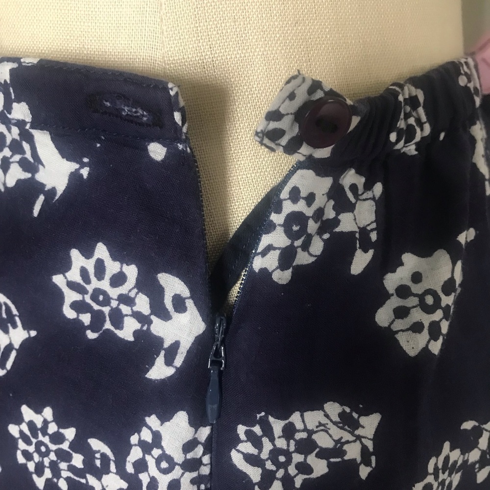 Tiered Blue Patterned Maxi Skirt - Picture 4 of 7